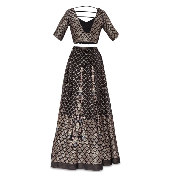 Varun & Nidhika Black Lehenga - Picture 2 of 2